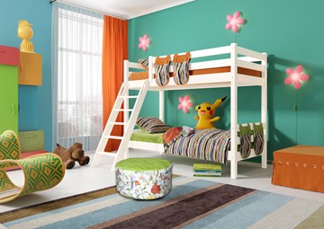 Двухэтажная детская кровать Соня, Вариант 10 Белый в Братске