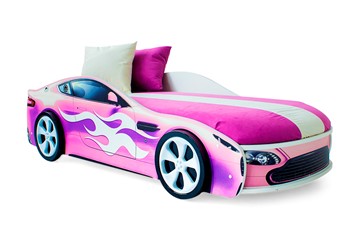 Кровать-машина детская Бондимобиль розовый в Ангарске