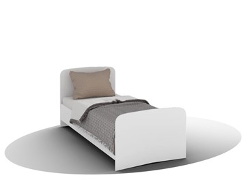 Односпальная кровать ВЕГА Кровать Кр-08 900 с плоским основанием (Белый древесный) в Братске