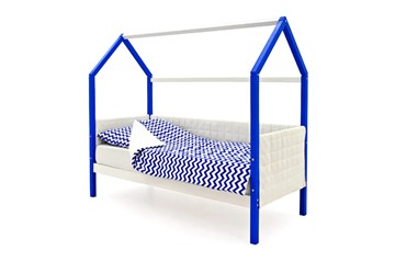 Кровать-домик в детскую «Svogen сине-белый» мягкая в Ангарске
