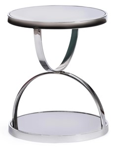 Стеклянный столик GROTTO (mod. 9157) металл/дымчатое стекло, 42х42х50, хром в Братске