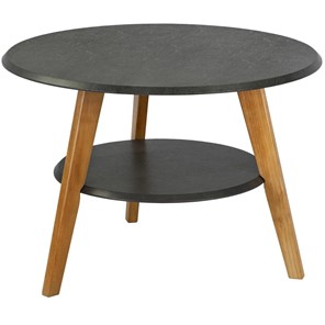 Круглый стол Мебелик BeautyStyle 17 (серый бетон-бук) в Ангарске