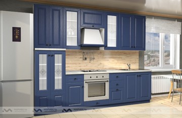 Модульный кухонный гарнитур Вена 2800, цвет Синий в Иркутске