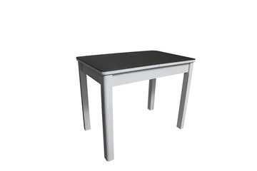 Стеклянный стол Айсберг-2СТ белое/черное/прямые массив в Ангарске