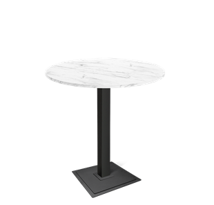 Круглый стол на кухню SHT-TU5-BS1/H110 / SHT-TT 90 ЛДСП (мрамор кристалл/черный) в Ангарске