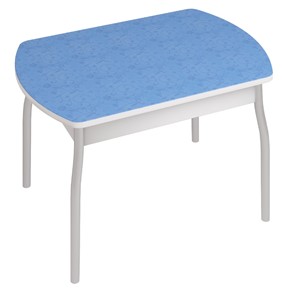 Обеденный стол Орфей-6, Синие цветы в Братске