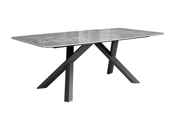 Керамический стол DikLine KS220 керамика Monsoon (серый глянец JA688) / опоры черные в Братске