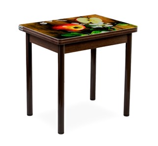 Кухонный пристенный стол СПА-02 СТФ, венге/фотопечать дерево/опоры коричневый в Братске