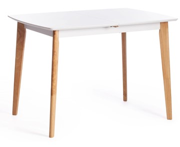 Маленький стол Claire, дерево гевея/МДФ, 110+30x75x75 Белый/натуральный арт.15111 в Ангарске