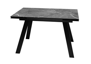 Раскладной стол DikLine DKL140 Керамика Черный мрамор/опоры черные (2 уп.) в Братске