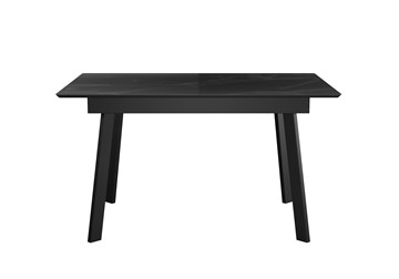Керамический кухонный стол DikLine SKH125 Керамика Черный мрамор/подстолье черное/опоры черные (2 уп.) в Ангарске