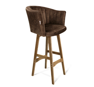 Барный стул SHT-ST42-1 / SHT-S65 (кофейный трюфель/дуб брашированный коричневый) в Братске