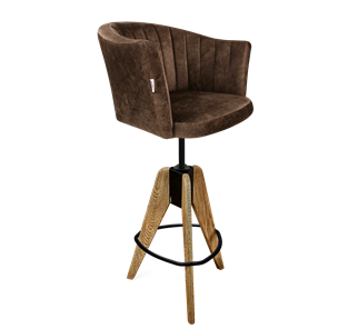 Барный стул SHT-ST42-1 / SHT-S92 (кофейный трюфель/браш.коричневый/черный муар) в Братске