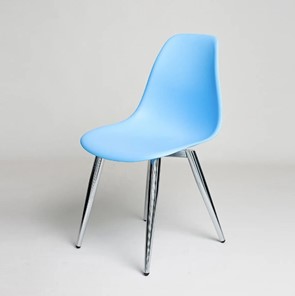 Обеденный стул derstuhl DSL 110 Milan Chrom (голубой) в Братске
