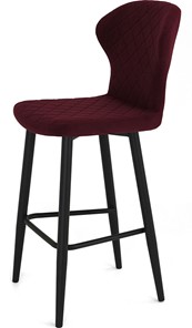 Обеденный стул Марио барный(Бордо Т175/ноги черные) в Ангарске