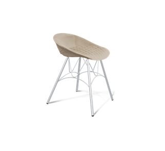 Обеденный стул SHT-ST19-SF1 / SHT-S100 (ванильный крем/хром лак) в Братске