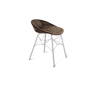 Обеденный стул SHT-ST19-SF1 / SHT-S107 (кофейный трюфель/хром лак) в Ангарске