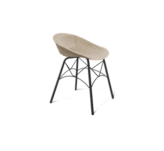 Обеденный стул SHT-ST19-SF1 / SHT-S107 (ванильный крем/черный муар) в Братске