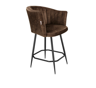 Полубарный стул SHT-ST42-1 / SHT-S148-1 (кофейный трюфель/черный муар) в Ангарске