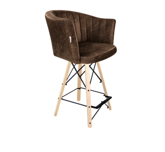 Полубарный стул SHT-ST42-1 / SHT-S80-1 (кофейный трюфель/прозрачный лак/черный) в Ангарске