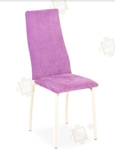 Обеденный стул Волна, каркас металл бежевый, инфинити фиолетовый в Ангарске