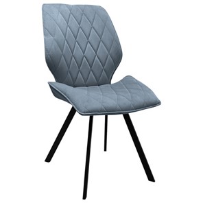 Обеденный стул BRABIX "Rombo CF-077", велюр серый, каркас металлический усиленный черный, 532776 в Братске