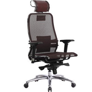 Кресло компьютерное Samurai S-3.04, темно-бордовый в Ангарске