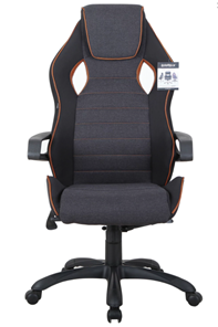 Кресло Brabix Techno Pro GM-003 (ткань, черное/серое, вставки оранжевые) в Ангарске