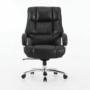 Кресло офисное Brabix Premium Bomer HD-007 (рециклированная кожа, хром, черное) 531939 в Ангарске
