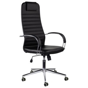 Компьютерное кресло Brabix Premium Pilot EX-610 CH (хром, кожзам, черное) 532418 в Ангарске