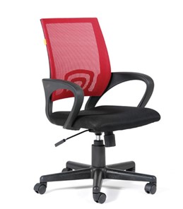 Кресло компьютерное CHAIRMAN 696 black Сетчатый акрил DW69 красный в Братске