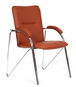 Офисное кресло CHAIRMAN 850 Экокожа Terra 111 коричневая в Ангарске