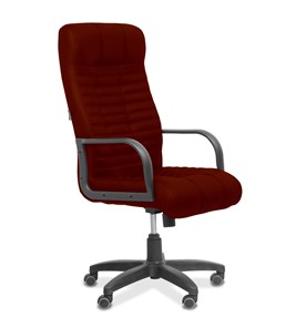 Офисное кресло для руководителя Атлант, ткань TW / бордовая в Ангарске