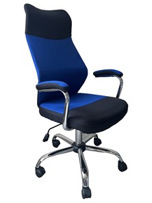 Кресло компьютерное C168 черный/синий в Ангарске