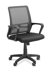 Офисное кресло для сотрудника Акцент, сетка YM/ткань TW / черная/серая в Ангарске