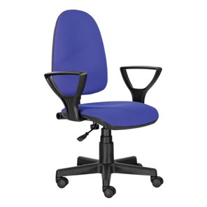 Офисное кресло Brabix Prestige Ergo MG-311 (регулируемая эргономичная спинка, ткань, черно-синее) 531876 в Братске