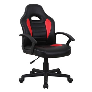 Кресло компьютерное BRABIX "Spark GM-201", экокожа, черное/красное, 532503 в Братске