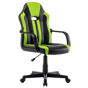 Офисное кресло BRABIX "Stripe GM-202", экокожа, черное/зеленое, 532511 в Братске