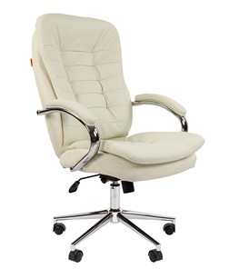 Компьютерное кресло CHAIRMAN 795 кожа, цвет белый в Ангарске