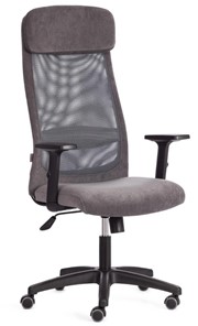 Кресло офисное PROFIT PLT флок/ткань, серый, 29/W-12, арт.20537 в Братске