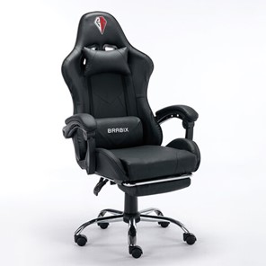 Компьютерное кресло RABIX "Dexter GM-135", подножка, две подушки, экокожа, черное, 532800 в Братске