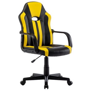 Офисное кресло RABIX "Stripe GM-202", экокожа, черное/желтое, 532510 в Братске