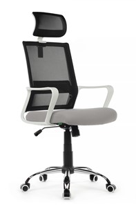 Кресло компьютерное Riva RCH 1029HW, серый/черный в Ангарске