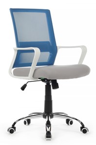 Кресло компьютерное Riva RCH 1029MW, серый/синий в Братске