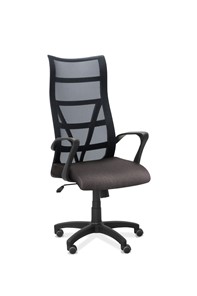 Кресло офисное Топ, сетка/ткань Bahama / черная/серая в Ангарске