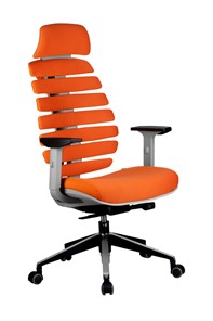 Кресло офисное Riva Chair SHARK (Оранжевый/серый) в Братске