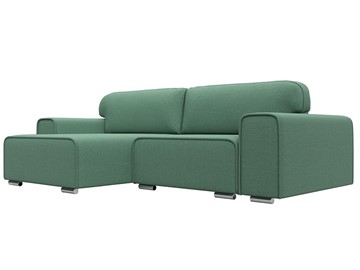 Угловой диван с оттоманкой Лига-029, Амур зеленый (Рогожка) в Братске