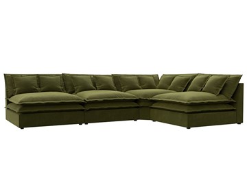 Угловой диван Лига-040, Зеленый (микровельвет) в Братске