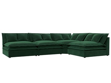 Угловой диван Лига-040, Зеленый (велюр) в Братске