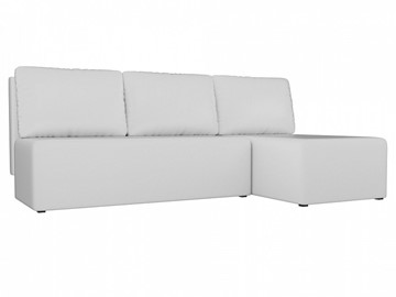 Угловой раскладной диван Поло, Белый (экокожа) в Ангарске